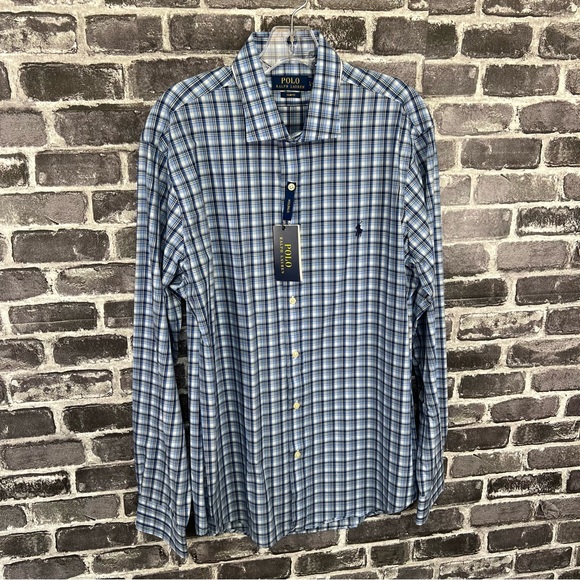 NWT Polo Ralph Lauren Classic-Fit Plaid Poplin Shirt - Size L - Picture 5 of 15